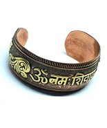 Om Bangle Namah Shivaya Copper Brass Jewellery Large Hindu Spiritual Vel... - £19.03 GBP