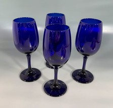 Cobalt Blue White Wine Glass Goblet (s) LOT OF 4 - $39.55