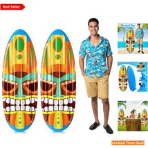 Vibrant 5ft Tiki Inflatable Surfboards - Fun for Pool &amp; Beach Celebrations - $48.46