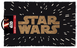 Star Wars Hyperspace Name Logo 17&quot; x 29&quot; Thick Doormat / Floor Mat NEW UNUSED - $23.21