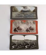 3 Antique Stereograph Cards, Winter Baby &amp; Dog, Verona Italy, Philadelph... - $25.00