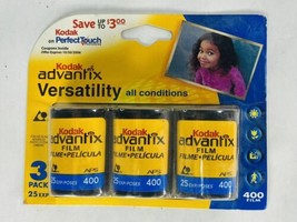 Kodak Advantix APS 400 Film 3-Pack 25 Exposure Expired 07/2006 New Old Stock - £27.67 GBP