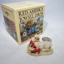 VTG Lowell Davis 1989 RFD America Figurine Happy Dog Red Shoes with Box EUC - £13.54 GBP