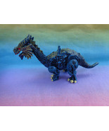 Miniature Dragon Figure Plastic Blue/Yellow - as is - missing wings - £1.97 GBP