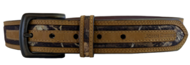 John Deere Men&#39;s Genuine Top Grain Leather Belt Brown and Camouflage Siz... - $35.99