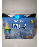 SONY Recordable Media DVD+R Colorful 120 MINUTE 4.7 GB - 5 PACK - NEW - $239.71 MXN