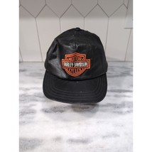 Harley Davidson Leather Hat USA Biker Cap, Embroidered Cap, One Size Fit... - $10.89