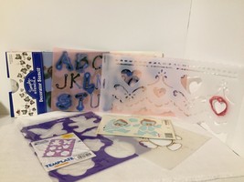 Stencils for Crafting Alphabet, Bears, Butterflies, Ivy, Lacey, Borders &amp; More - £9.87 GBP