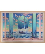 Large Original Commisioned  Dolphin Fantasy Art Serigraph/Canvas Paintin... - $2,970.00