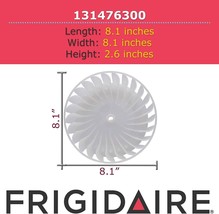 Oem Frigidaire Dryer Blower Wheel Fan For FLXE52RBT7 FEX831CS0 FLEB8200DS0 New - $54.14