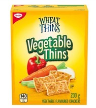 3 Boxes Of Christie Wheat Thins Vegetable Thins Crackers 200g Each Canada - $28.06