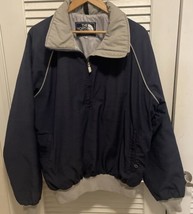 North Face Vintage Pullover 1/2 Zip Blue Label USA Made Navy Blue Pocket... - $59.99