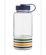 Hudson&#39;s Bay Iconic HBC Multistripe Tritan Travel Bottle BuiltIn Cup 33.... - $1,069.07 MXN