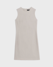 NWT Theory Sleeveless Fitted Sheath in Sand Melange Traceable Wool Dress 12 - £77.36 GBP