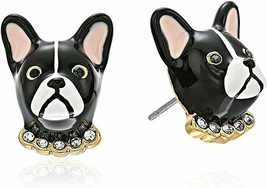 Kate Spade Ma Cherie ANTOINE Dog Stud Earrings Frenchie French Bulldog N... - £30.50 GBP