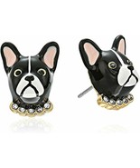 Kate Spade Ma Cherie ANTOINE Dog Stud Earrings Frenchie French Bulldog N... - £30.84 GBP