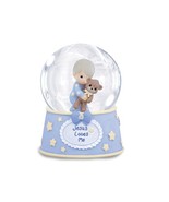 Precious Moments Blue &quot;Jesus Loves Me&quot; Musical Snow Globe - Boy - $74.88 CAD