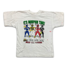 Vintage 90s Power Rangers Tshirt toddlers Small Grab The Power 1994 Paint Play - £15.86 GBP