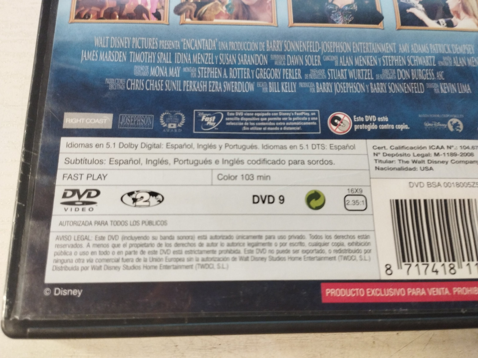 Haunted LA HISTORIA de Giselle WALT DISNEY - DVD + Extras Spanish English Reg 2 Item image 3