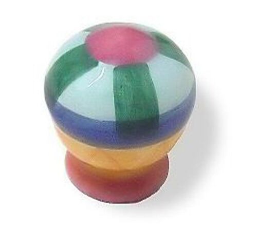 Set of 4 Ceramic Cabinet Knob Hot Air Balloon Kids Rooms Green Pink Rust... - $12.22
