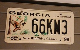 Georgia  License Plate - Quail - Give WILDLIFE a Chance - 66KM3 - Expire... - $18.99