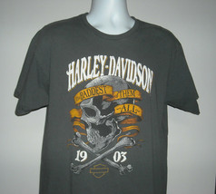 Mens Harley Davidson The Baddest of Them All t shirt large Daytona Skull... - $23.71