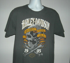 Mens Harley Davidson The Baddest of Them All t shirt large Daytona Skull logo - £19.06 GBP