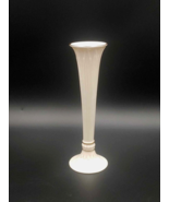 Lenox Tivoli Porcelain Fluted Bud Vase Ivory with 24k Gold Trim USA 9.25” - $9.85