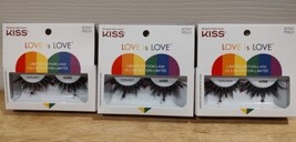 3 Pkgs - KISS Love is Love Fake Eye Lashes Limited Edition Sunlight- Butterflies - £11.39 GBP