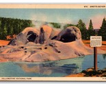 Grotto Geyser Yellowstone National Park UNP Linen Postcard N25 - £1.55 GBP