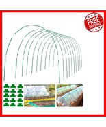 60 Pcs Greenhouse Hoops Grow Tunnel Kit - 10 Sets of 8FT Rust-Free Fiber... - $837.37 MXN