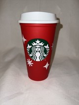 Starbucks 2022 Reusable Christmas Grande Hot Red Cup 16 oz Holiday 25 Years - £6.04 GBP