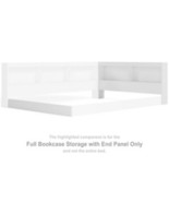 Piperton - White - F Bookcase Storage w/End Panel - $2,021.92 MXN