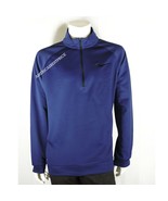 NIKE NEW MEN&#39;S THERMA FIT DRI-FIT HALF ZIP FLEECE LINED TRAINING TOP BLU... - $43.69 CAD