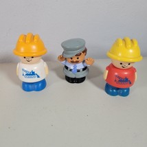 Fisher Price Little People Lot Police Officer Construction Worker Shelcore Const - £10.11 GBP