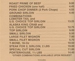 Monti&#39;s Famous Steaks Menu West 1st Street Tempe Arizona 1984 - £25.40 GBP