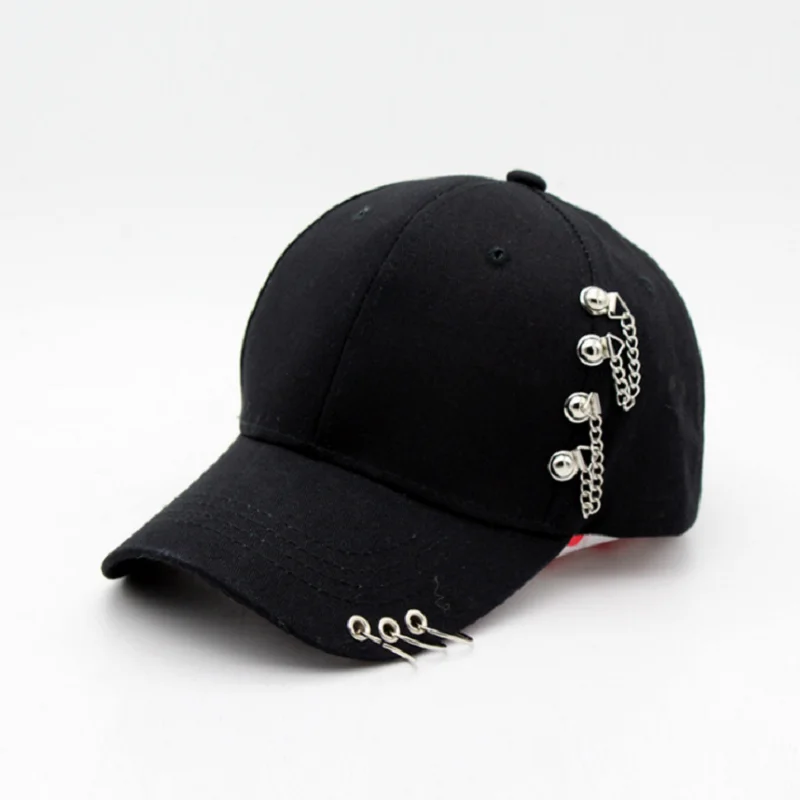 Dad Hat Creative Piercing Ring Baseball Cap  Hip Hop Caps Cotton Adult Casual So - £85.21 GBP