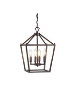 JONATHAN Y JYL7436A Pagoda Lantern Dimmable Adjustable Metal LED Pendant... - $89.09
