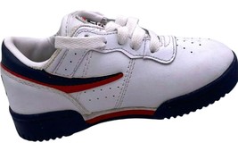 Fila Shoes Toddler Size 9 Original Fitness Sneaker  White Navy Red Shoes Lace Up - £11.07 GBP