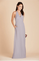 Birdy Grey Womens Plus Size 2XL Moni Convertible Maxi Dress Silver Forma... - £36.67 GBP