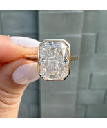  10k/14k  Solid Gold Radiant Cut Solitaire Moissanite Engagement Ring,Be... - €425,64 EUR