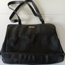 Womens Jaclyn Smith Purse Black Shoulder Bag Faux Leather 16”x12&quot; - £11.06 GBP