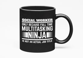 Make Your Mark Design Cool Social Worker, Black 11oz Ceramic Mug - £17.51 GBP+