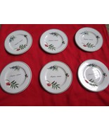 Apilco France &quot;Elysian Gardens&quot; Dessert/Pie Plate Porcelain, set of 6  - £201.79 GBP