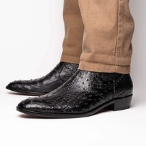 GIORGIO Genuine Ostrich Chelsea Boot Black image 8