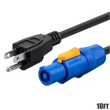 10Ft Neutrik Nac3Fca Blue Powercon To Nema 5-15P Power Connector Cable 1... - £64.10 GBP