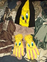 Vintage 1999 Looney Tunes Tweety Bird Gloves Collectibles Youth Size M/L 11-14  - £27.37 GBP