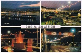 Postcard Douglas Isle Of Man At Night UK Multi View - £2.22 GBP