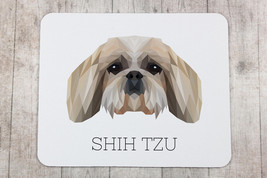 A computer mouse pad with a Shih Tzu dog. A new collection with the geometric do - £7.80 GBP