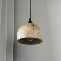 Handmade Wood Pendant Light, Scandinavian Modern Lighting, Natural Chand... - $99.00